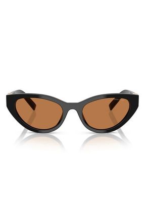 Miu Miu 54mm Butterfly Sunglasses in Black /Brown at Nordstrom