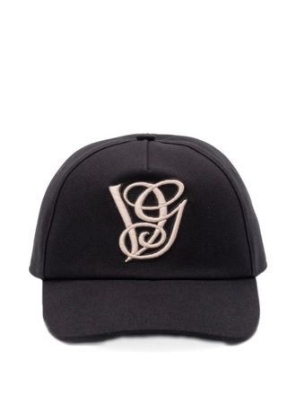 Valentino Garavani logo-embroidered baseball cap - Zwart