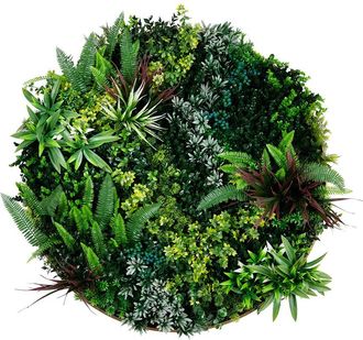 Nearly Natural Indoor/Outdoor Uv-Resistant Virgin Islands Artificial Living Wall Art Panel In Frame