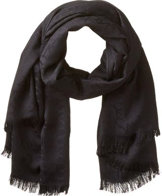 Calvin Klein Womens Pashmina Scarf, Black, One Size
