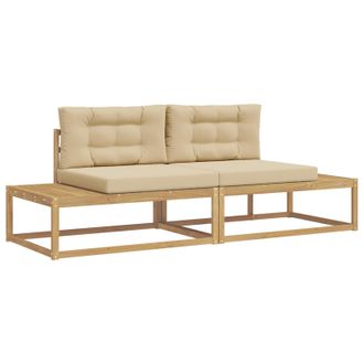 vidaXL Conjunto De Sof&aacute;s De Exterior Blanco 230,5 X 83 X 73 Cm Vidaxl