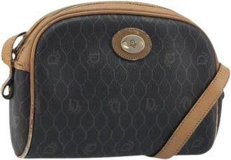 Dior Pre-owned Cross Body Bags, female, Black, Size: ONE SIZE Pre-owned Vintage Honeycomb Canvas Shoulder Bag