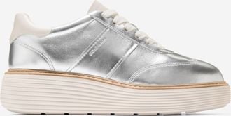 Cole Haan Womens Øriginal Grand Max Platform Sneakers - Silver Size 6.5