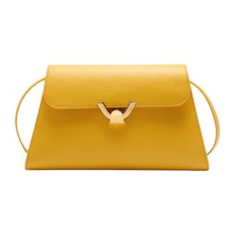 Coccinelle Dew Schoudertas - Dames - Schoudertassen - Geel - ONE Size - Leer - Tassen