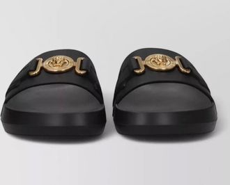 Versace leather slide sandals