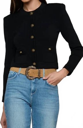 L'agence Womens Patsy Crop Cardigan In Black
