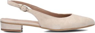 Lina Locchi Schoenen, Dames, Beige, 42 EU, Linnen, Elegante Beige Slingback Schoenen