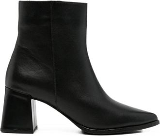 Sergio Moretti Enkellaarsjes - Dames - Laarzen met Hak - Zwart - 40 EU - Leer - Schoenen