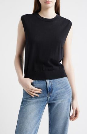 Mavi Pullover Cotton Sweater Vest in Black at Nordstrom, Size X-Small