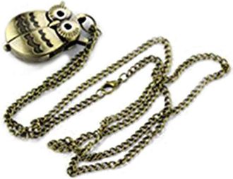 Generic Gold Retro Owl Quartz Pocket Watch Keychain Handbag Wallets Luggage Bag Car Keyring 1Pcs Attractive