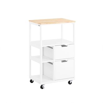 SoBuy Carro de almacenamiento con 2 cajones y 3 estantes 52 x 36 x 89 cm