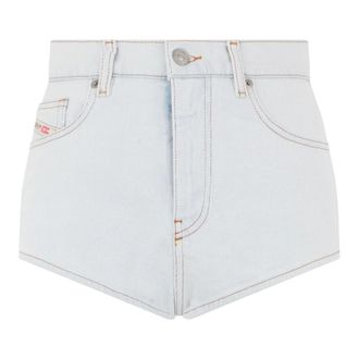 Diesel Denim Shorts, female, Blue, Size: W26 High-waist Denim Shorts