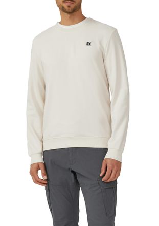 s.Oliver Sweatshirt S.OLIVER, Herren, Gr. XXL, beige (ecru), Sweatware, Obermaterial: 70% Baumwolle, 30% Polyester, unifarben, regular fit taillenbedeckt, Rund