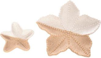 Beachcombers Almond And Bisque Sea Star Plate Set Of 2 in White at Nordstrom