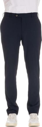 Pantaloni Torino Slim-fit Broek - Heren - Slim Fit Broeken - Blauw - L - Leer - Broeken
