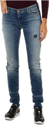 Armani Jeans Gescheurde Skinny Jeans - Dames - Slim Fit Jeans - Blauw - W24 - Katoen - Jeans