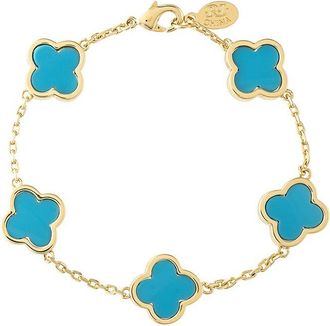 Rivka Friedman 18K Plated Turquoise Stackable Bracelet