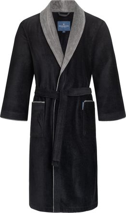 Morgenstern Black Dressing Gown Men Velour I Long I Large I Black