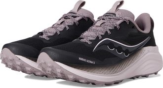 Saucony Xodus Ultra 3 Womens Trail Running Shoes, Black/Quail - 5.5 UK