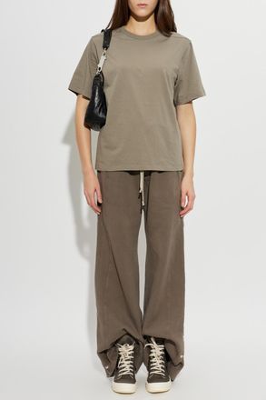 Rick Owens T-shirt With A Crew Neck, Womens, Green
