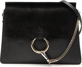 Chlo&eacute; Pre-owned Chloe Medium Calfskin and Suede Faye Crossbody 03165665 04