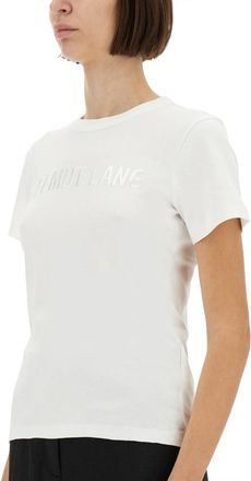 Helmut Lang Logo-Print Cotton T-Shirt - White