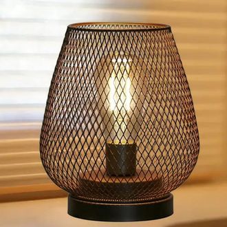 OEM L&aacute;mpara De Mesilla, L&aacute;mpara De Mesa Led, L&aacute;mpara De Mesa De Metal, L&aacute;mpara De Mesa De Malla, Luz Blanca C&aacute;lida, L&aacute;mpara De Mesa Decorativa, Luz Noctur