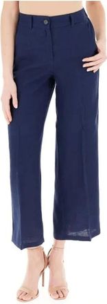 Pennyblack Dames, Broeken, Blauw, Maat: S Linnen