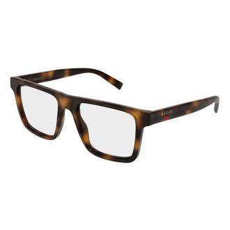Gucci Rechthoekig Optisch Montuur - Heren - Brillen - Bruin - 53 MM - Accessoires
