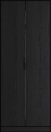 Lewis's Harlequin Double Wardrobe in Black Ash - Ready Assembled - Lewiss Home | TJ Hughes