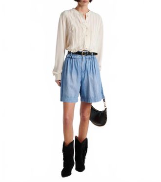 Isabel Marant Ingrid Denim Shorts In Light Blue
