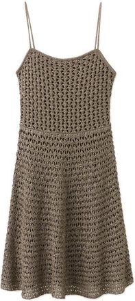 Mango Crocheted Lurex Dress in Brown at Nordstrom, Size 8