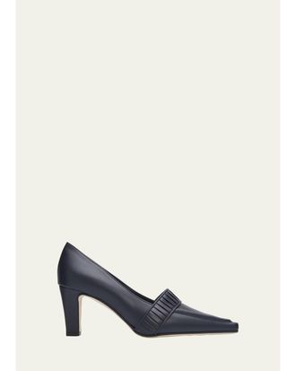 Manolo Blahnik 70mm Mindita Leather Pumps