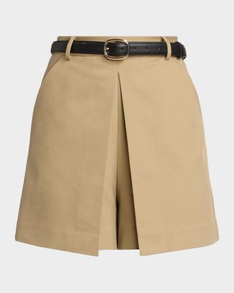 Self Portrait Gaberdine Belted Skort