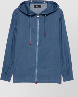 Kiton cotton zip-up hoodie