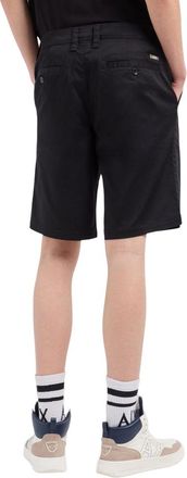 A|X Armani Exchange Cotton-Blend Bermuda Shorts - Black