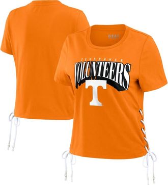 WEAR by Erin Andrews Womens WEAR by Erin Andrews Tennessee Orange Tennessee Volunteers Side Lace-Up Modest Crop T-Shirt at Nordstrom, Size Xx-Large
