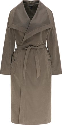 Dreimaster Dreimaster Cupro jas Dames donkergrijs