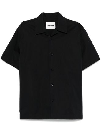 Jil Sander poplin shirt - men - Cotton/Silk - 39 - Black