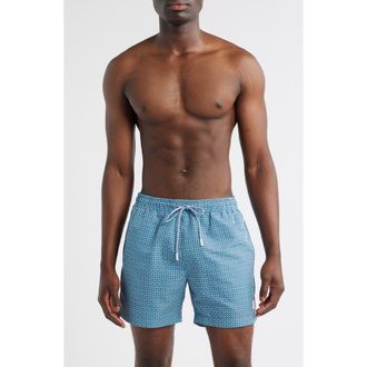 BOSS Vibe Swim Trunks in Open Blue at Nordstrom Rack, Size Xx-Large