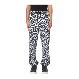 Versace Jeans Couture Sweatpants, male, Black, S, Logo Print Modern Trousers