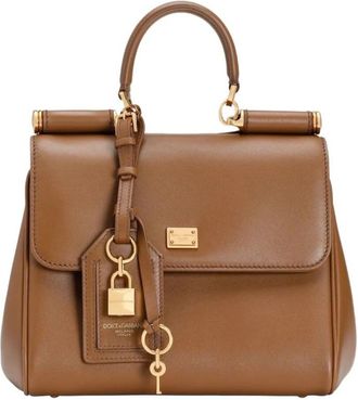 Dolce & Gabbana Brown Sicily Mini Satchel