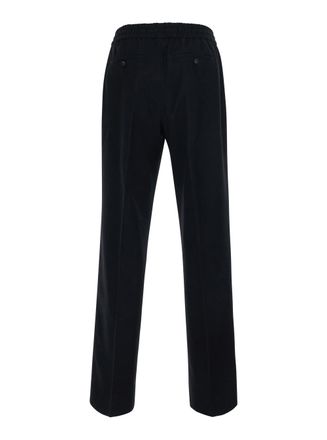 Dr&ocirc;le de Monsieur Virgin Wool Flannel Trousers - Black