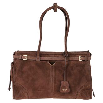 Prada Dames, Tassen, Bruin, Maat: ONE Size Su&egrave;de