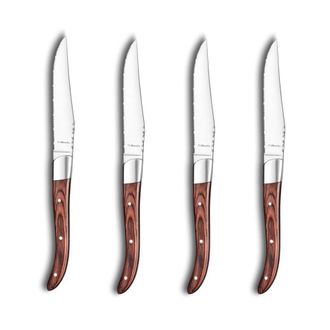 Amefa Estuche de 4 cuchillos carne Madera
