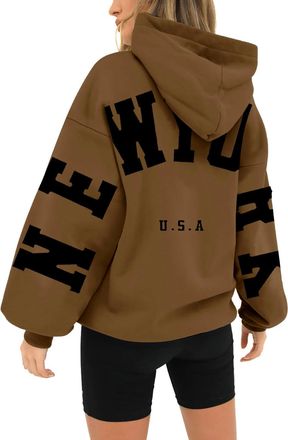 Generic Womens Long Sweatshirt Y2K Full Zip Up Hoodie Plus Size Zip Up Hoodies For Women Womens Fall Outfits 2024 College Crewneck Sweatshirt Woman Sweatshirt