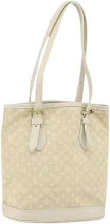 Louis Vuitton Pre-owned Bucket Bags, female, Beige, Size: ONE SIZE Pre-owned Canvas Bucket Bag
