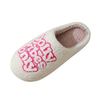 Generic Ladies Slippers Size 4 Mens Outdoor UK Furry Women Fluffy Luxurious Winter Bow for Cozy Indoor Home Footwear with Elegant Cartoon Design and Warmth