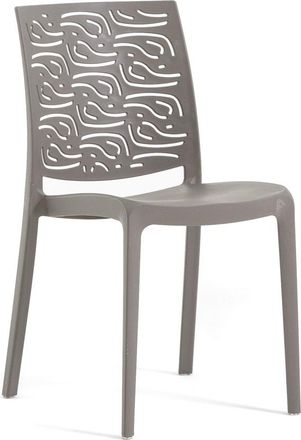 Siediti Fuori e Dentro Conjunto de 4 sillas de resina para interior o exterior tórtola