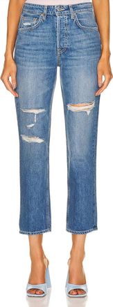 GRLFRND Karolina High-Waisted Straight Jeans In Sedona